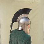 Greek Corinthian Medieval Helmet W  Black Plume  Ancient Armor Replica Halloween