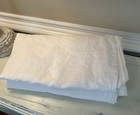 Pottery Barn Kids Baby European Linen White Crib Skirt Dust Ruffle  99 Mint    