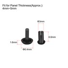 Push Clip Rivet 3mm X 6 6mm Pcb Circuit Panel Nylon Fastener Black 50 Pcs
