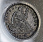 1838 No Drapery Large Stars Half Dime H10c Anacs Xf45 Almost Au Us Type Coin