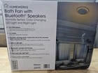 Homewerks Decorative 110cfm Ceiling Mount Bluetooth Stereo Speakers Bathroom New