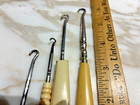 4 Vintage Early Button Hooks