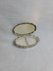Vintage Floral Silver Tone Pill Box With Insert