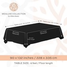 Rectangle Tablecloth - 90 X 132 Inch - Table Cloth 6 Foot Table 2-pack Washable
