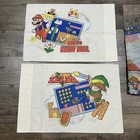 Rare  Vintage 1988 Nintendo  2  Pillow Cases And 1 Matching Fitted Sheet
