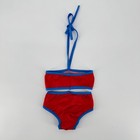 Vintage Sesame Street Cookie Monster Bikini Red Blue 2pc Swimsuit Kids Size 5
