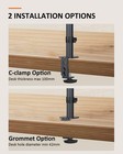 Single Monitor Mount  Adjustable Monitor Arm Desk Mount For 1   One Screen Up   