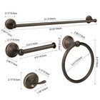 4 Piece Antique Bathroom Hardware Accessories Set In Oil Rubbed Bronze  23 Inch