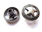 5 8th Inch Texas Ranger Badge Star Concho Brushed Antique Silver Medallions