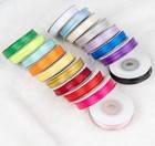 18 Colors Double Faced Satin Ribbon Polyester 1 8 Inch Solid Fabric Ribbon Roll