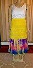 Sol Maxi Skirt 3x Yellow Purple Magenta Blue Tie Dye New