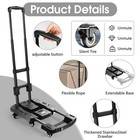Folding Hand Truck 500lbs Portable Heavy Duty Dolly Cart 6 Wheels Collapsible
