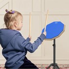 Drum Practice Pad Snare Drum Stand Set 12 In With Double Sided Silent Drum Pad 