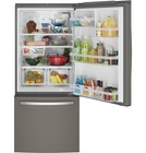Ge Gde21emkes 20 9 Cu  Ft  Slate Bottom Freezer Refrigerator - Energy Star