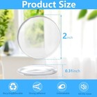 6 Pcs Clear Self-adhesive Door Stopper 2 Inch Wall Protector Rubber Bumper Guard