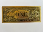 24k Gold Plated Foil  1 Dollar Bill Banknote Collectable Money  