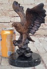 Moigniez Hand Made Bronze Bald Eagle Sculpture Bird Statue For Office Decor Gift