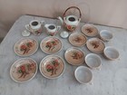 17pc Lusterware Child s Toy Handpainted China  Tea Set