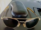 Vintage American Optical 5 1 2  Pilot Aviator Sunglasses Gold With Original Case