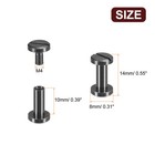 30pack Brass Chicago Screws  10x8mm Post Nail Stud Rivets For Craft Black