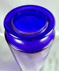Vintage Cobalt Blue Glass Vase 9    Rolled Rim Floral Arrangement Decor