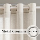  Linen Sheer Curtains Flax Linen Blended 52 w X 84 l  pack Of 2  Natural