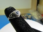 Vintage Child baby Ring   Sterling Silver 925   size 2 1 2 Blue Stone Aquamarine