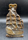 Antique Hms Victory Ship Door Knocker Solid Brass Boat Shaped Made In England 5   