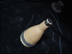 Hand Turned Beech  Needle Case   Ring Holder With 22kt Gold Plated Cap