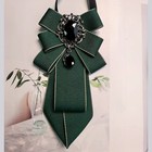 Bow Tie Rhinestone Crystal Satin Tied Necktie Formal Wedding Party Groom