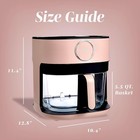 Cook With Color 5 5qt 1400w Digital Air Fryer  Glass Basket  8 Presets  Blush
