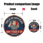 This Is My Happy Place Metal Tin Sign Funny Garage Workshop Wall Decor Gift