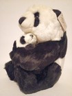 Panda Bear Mother And Baby Plush Stuffed Toy Miyoni By Aurora Black   White 12 