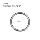 15 Pcs O Ring Buckle 1  25mm  O-rings Black For Hardware Bags Craft Diy