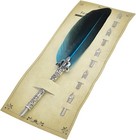 Feather Calligraphy Pen Set Handmade Writing Quill Pen With 5 Replacement Nib   