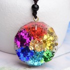 Chakra Orgone Stone Pendant Energy Crystal Reiki Healing Emf Protection Necklace
