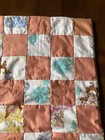 Small Quilted Crib Blanket With Soft Backing 32 X 32 Clean
