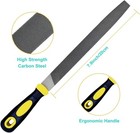 3 Pcs Metal File Set  8-inch professional High Carbon Steel File  Includes Flat 