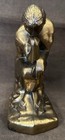 Vintage 1928 Thinking Man The Thinker Brass 7    Statue Bookend Art Deco