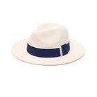 Pineapple star Sun Straw Fedora Beach Hat Fine Braid Upf50  Large Ivory_2020bw