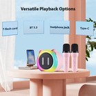 Karaoke Machine With 2 Wireless Microphones Bt Microphone And Speaker Ktv Syya