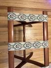 Vintage Scheibe Wooden Folding Luggage Suitcase Rack stand Tapestry Straps