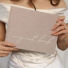 Wedding Guest Book With Clear Photo Corners Self Adhesive Stickers - Linen Photo