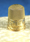 Antique Engraved Gold Thimble   Case - Simon Brothers - C1870s