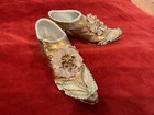 Antique Victorian Porcelain Collectible Ladies Shoes Lace  floral  69 Pair Flats