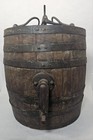 Antique Wooden Barrel Banded Churn Primitive Cabin Decor 