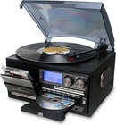 Vinyl Record Player 10 In 1 3 Speed Bluetooth Vintage Turntable Cd Cassette P   