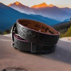 Justin Houston Heart Top Grain Leather Belt Size 24 Nwt List  40 C30183 Rare 