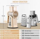 Susteas Rotary Cheese Grater W handle  5 Blades  Round Slicer   Vegetable Grater