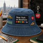 New York Or Nowhere Patch  Nyc Subway Sign Board Badge  Funny City Metro Transit